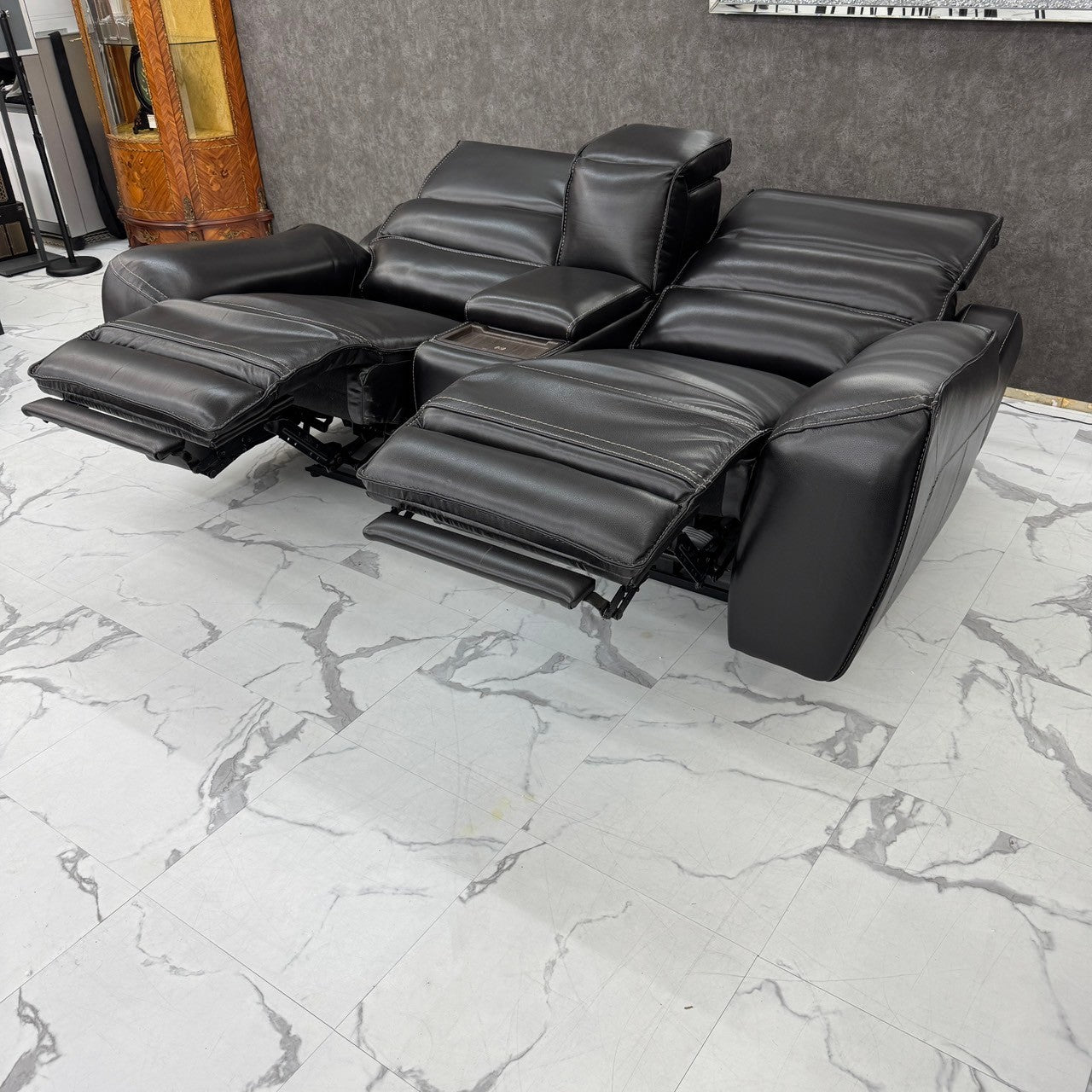 Genuine leather electric reclining sofa Zero Gravity Z1 2seat