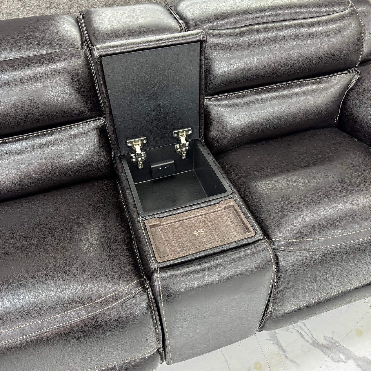 Genuine leather electric reclining sofa Zero Gravity Z1 2seat