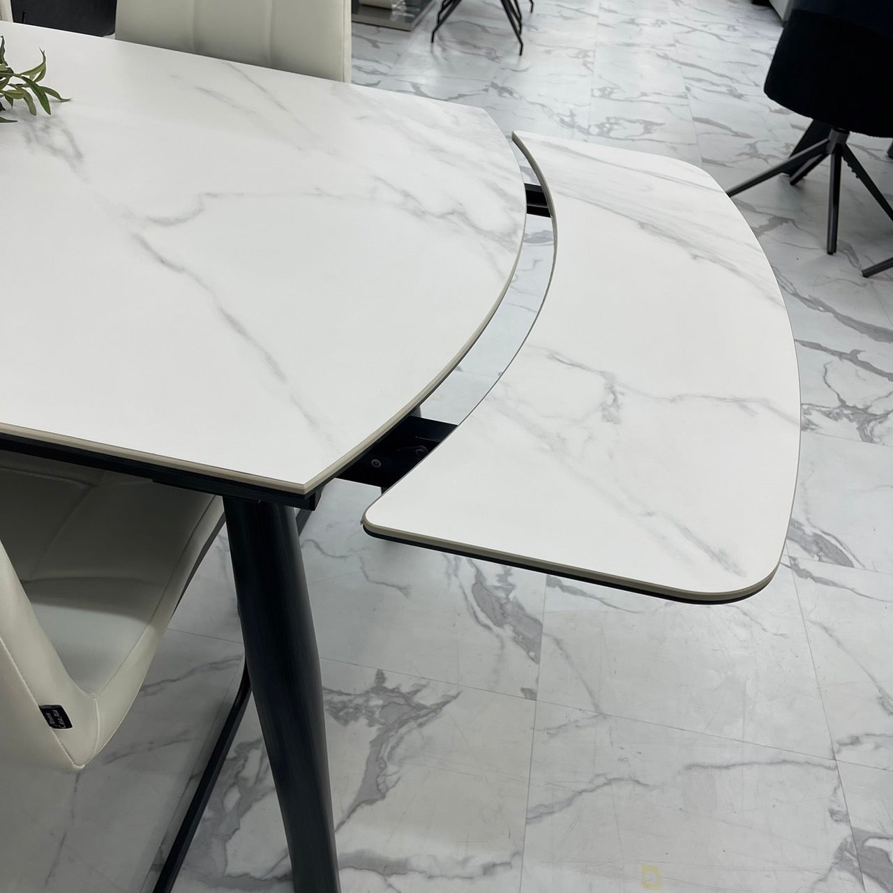 Milano2 (ホワイト)ダイニングテーブル、Perla Ⅱ (ホワイト) チェア×6脚セット