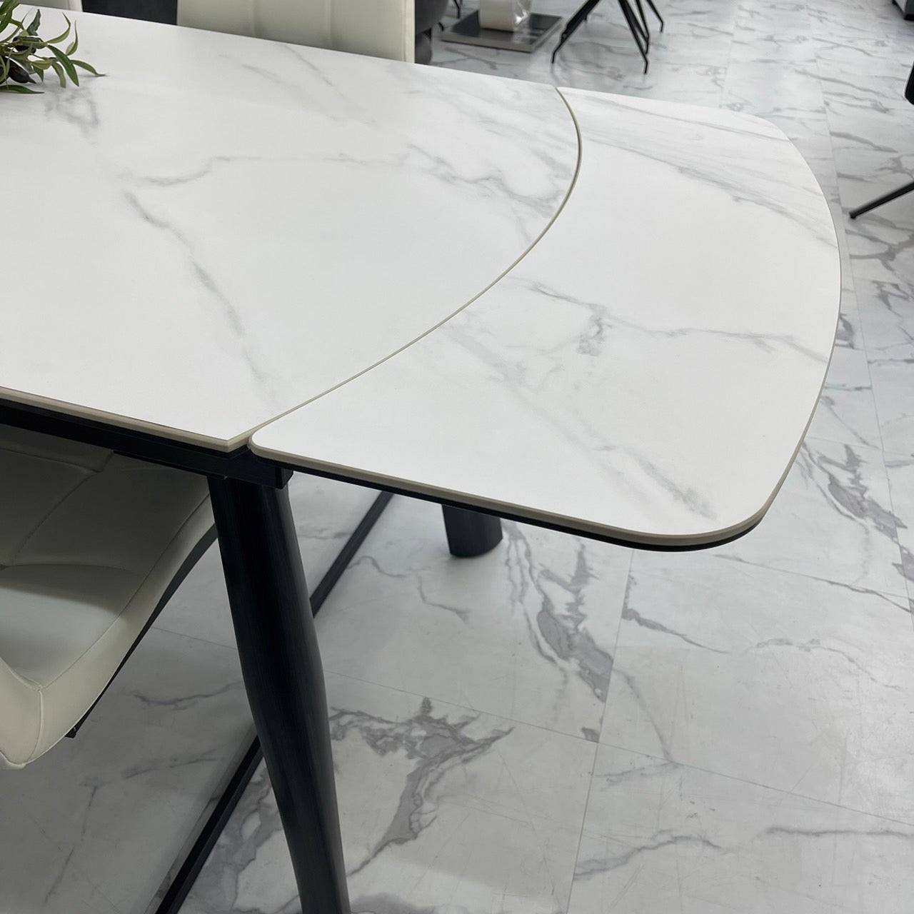 Milano2 (ホワイト)ダイニングテーブル、Perla Ⅱ (ホワイト) チェア×6脚セット