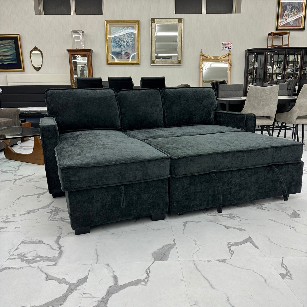 MoCa sofa bed with lift-up storage