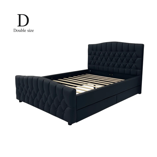 ダブルベッド Standard Bella スタンダード ベラ/ボタンモチーフ