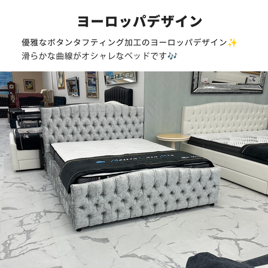 (セット)クイーンベッド&マットレス( Bella ベラ ,Dream2)