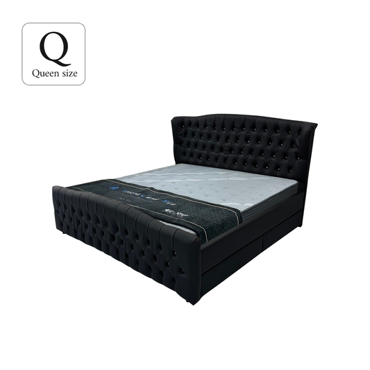 (セット)クイーンベッド&マットレス( Luxury Bella ラグジュアリー ベラ ,Dream2)