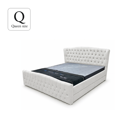 (セット)クイーンベッド&マットレス( Luxury Bella ラグジュアリー ベラ ,Dream2)