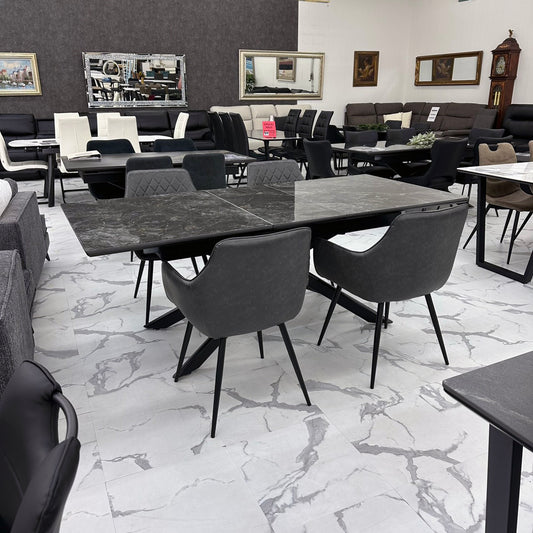 伸長式ダイニングテーブルセット4人掛け (Milano3 BR、Beta)