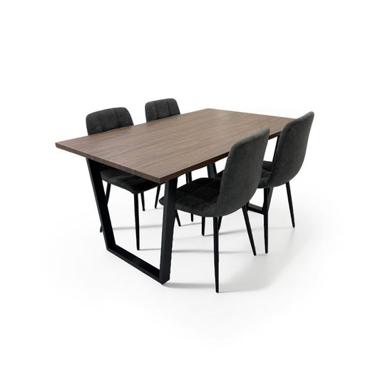 ダイニングテーブルセット4人掛け (Murano BR、PerlaⅡ)