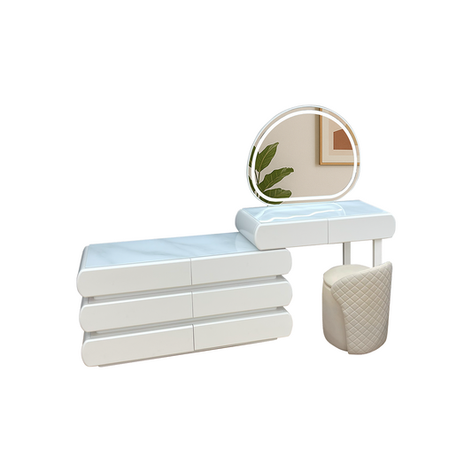 Sophia (ソフィア) 3色切替LED照明付きドレッサー/ミラー&テーブル ※スツール別売