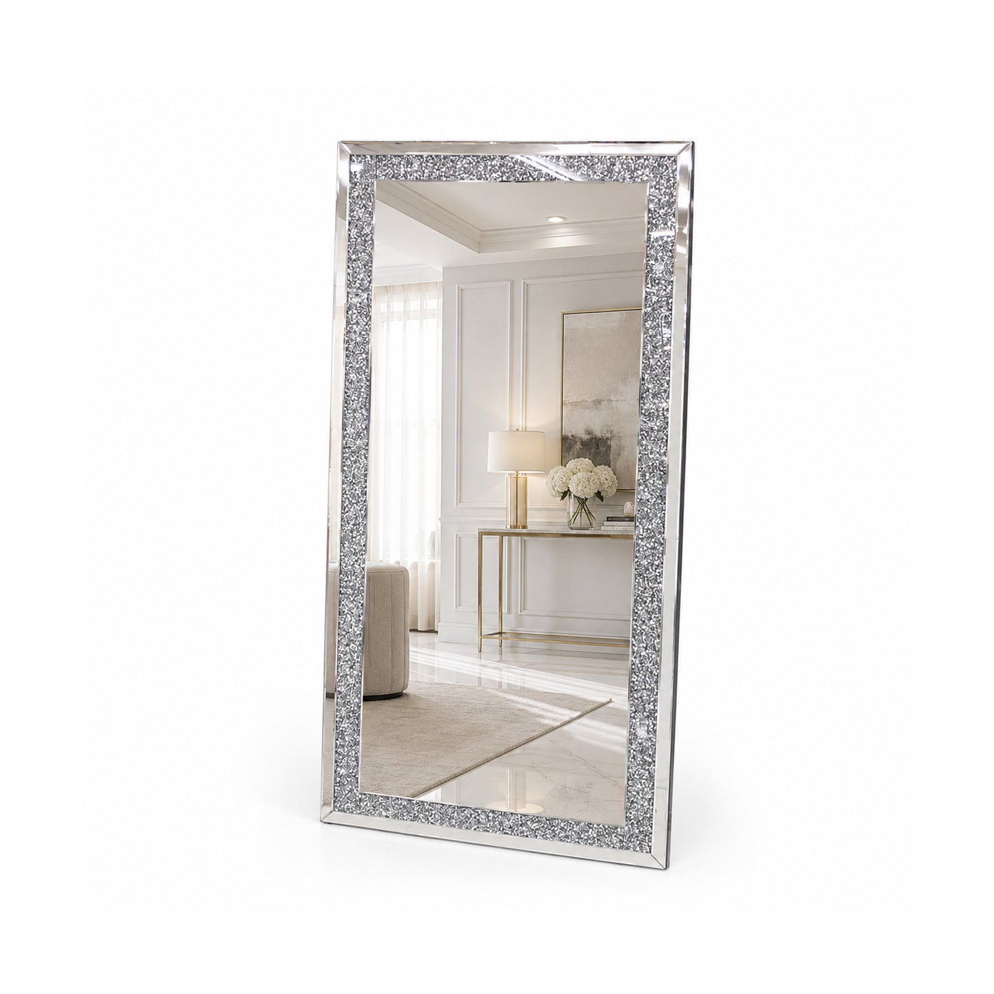 Diamond stand mirror