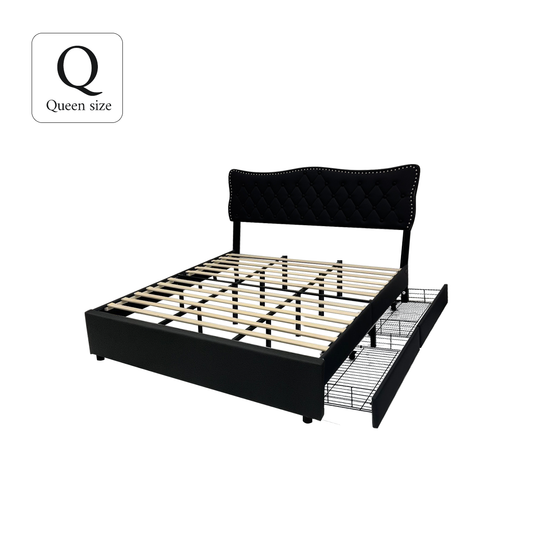 （セット）クイーンベッド&マットレス（ Linda リンダ ,Dream2）