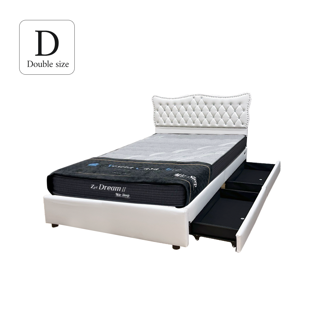 （セット）ダブルベッド&マットレス（ Linda2 リンダ2 ,Dream2）
