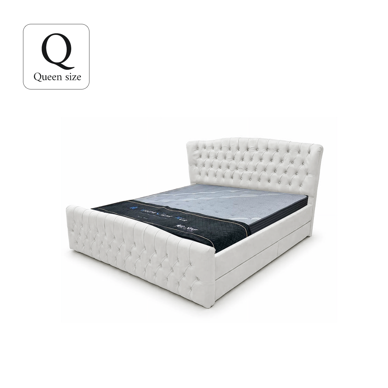 （セット）クイーンベッド&マットレス（ Luxury Bella ラグジュアリー ベラ ,Dream2）