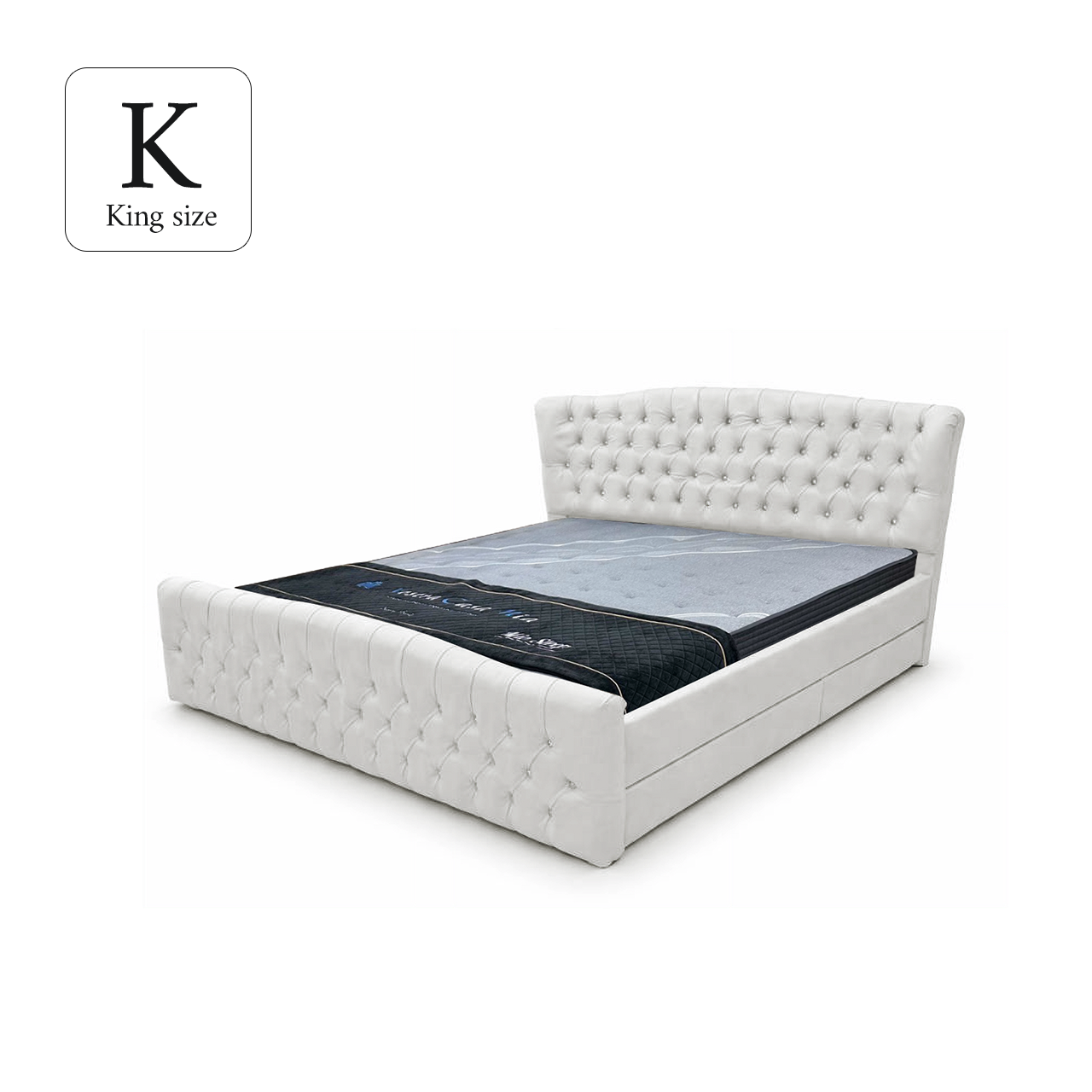 （セット）キングベッド&マットレス（ Luxury Bella ラグジュアリー ベラ ,Dream2）