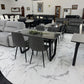 ダイニングテーブルセット4人掛け （MuranoⅢ 135 BR、PerlaⅡ）