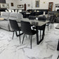 ダイニングテーブルセット4人掛け （MuranoⅢ 135 BR、PerlaⅡ）