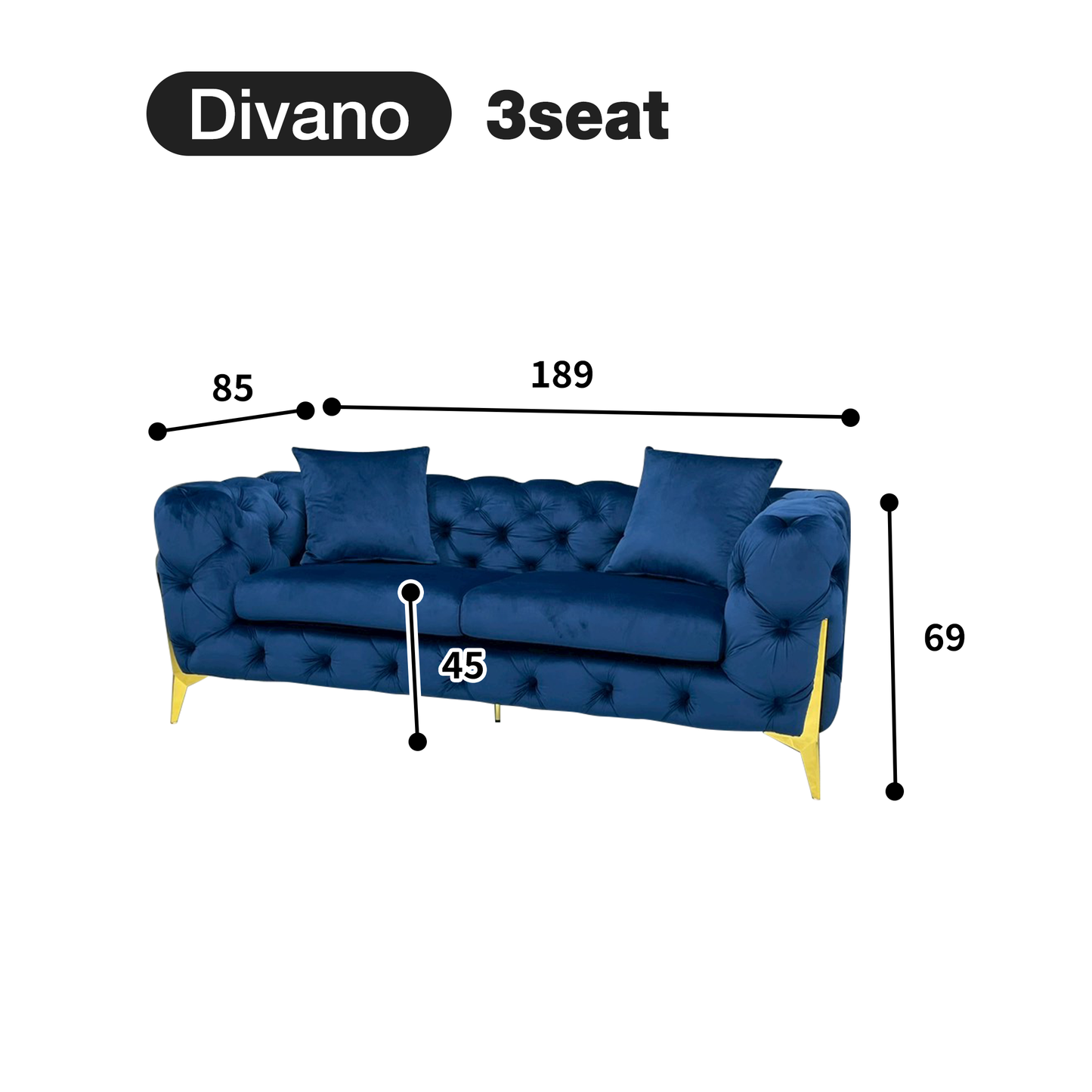 デザインソファ Divano ディバーノ 3人掛け