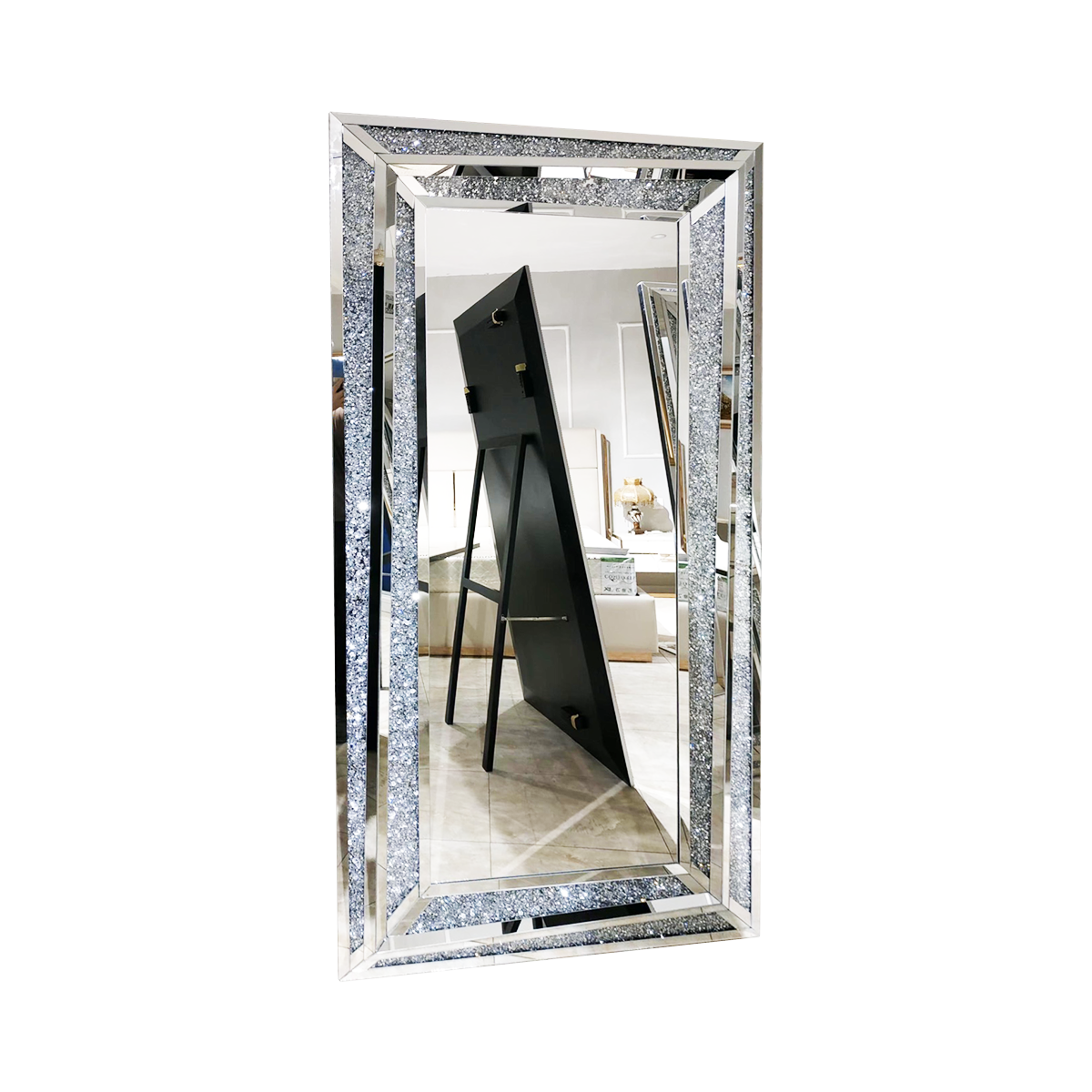 Double Diamond stand mirror